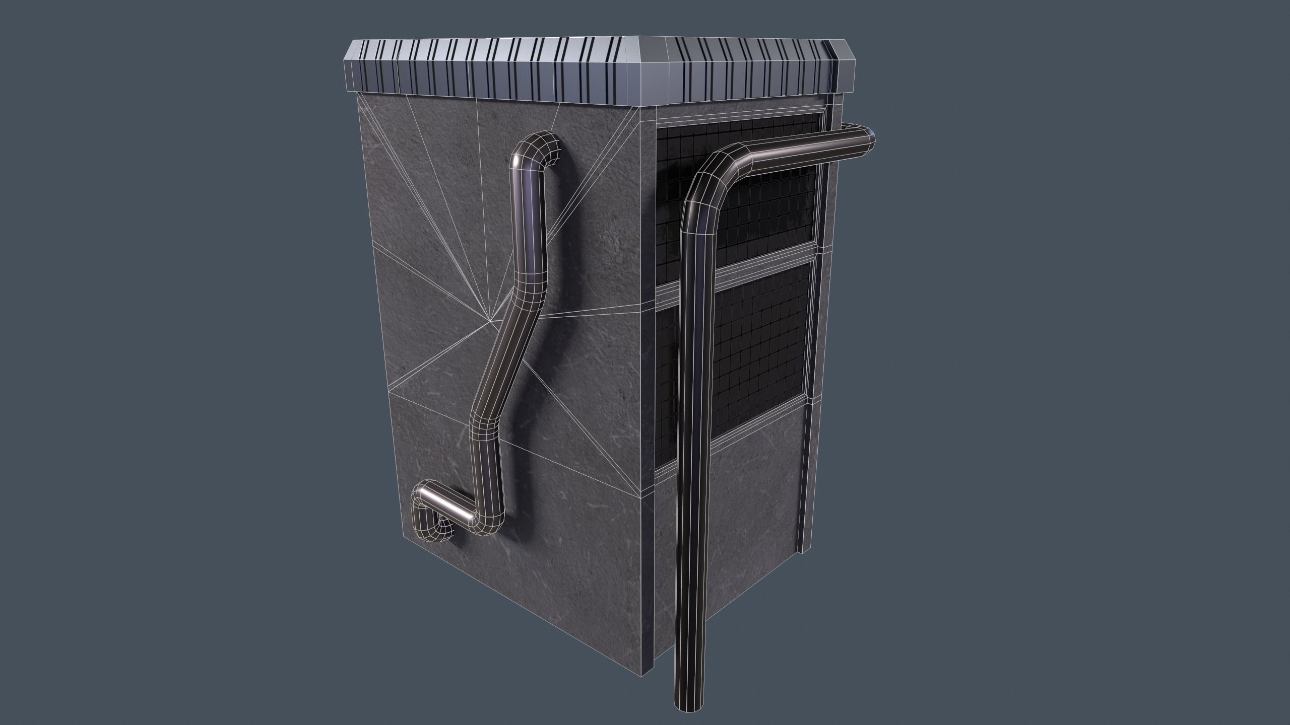 Factory air conditioning unit Low-poly 3D model_6