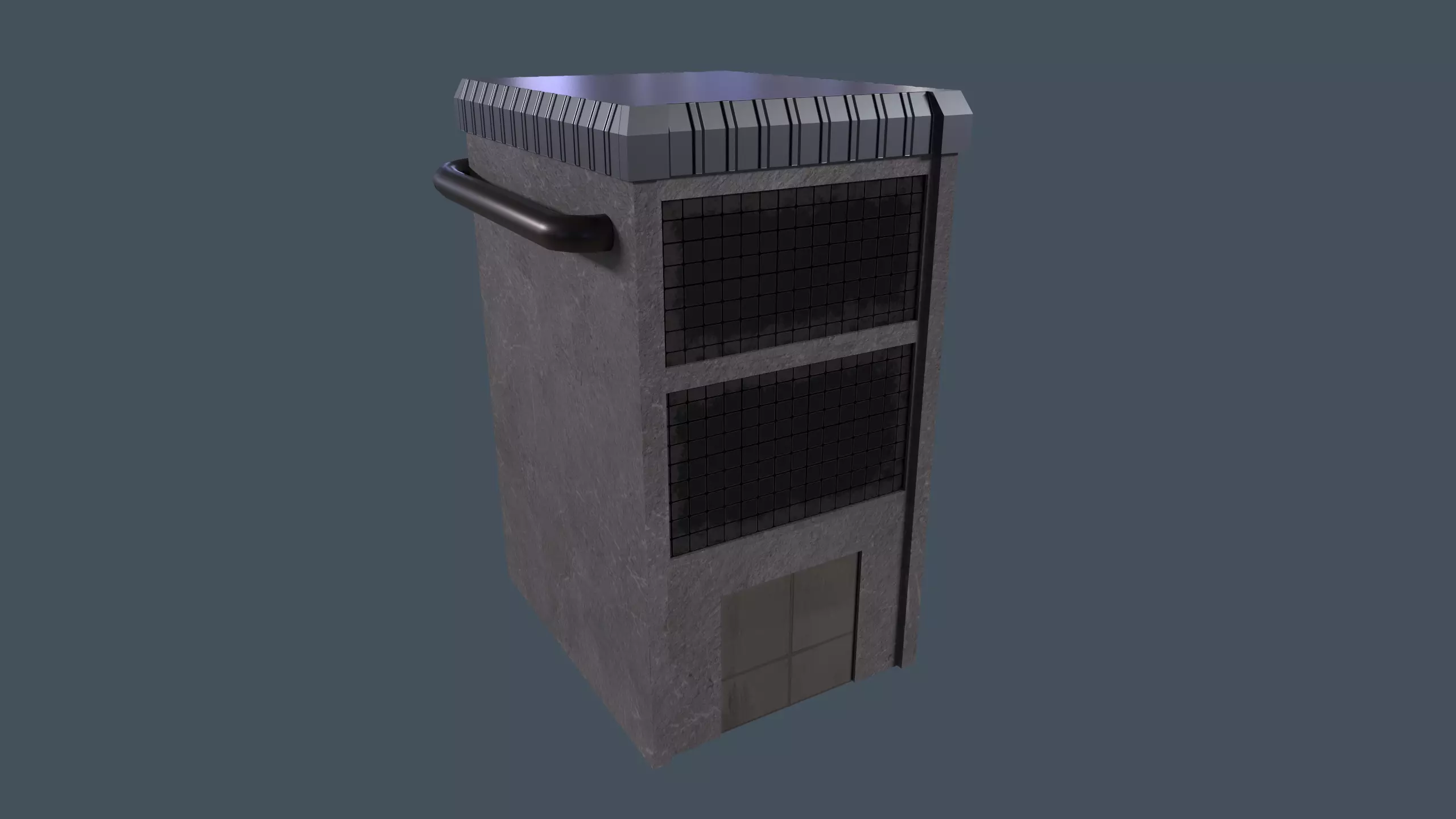 Factory air conditioning unit Low-poly 3D model_0