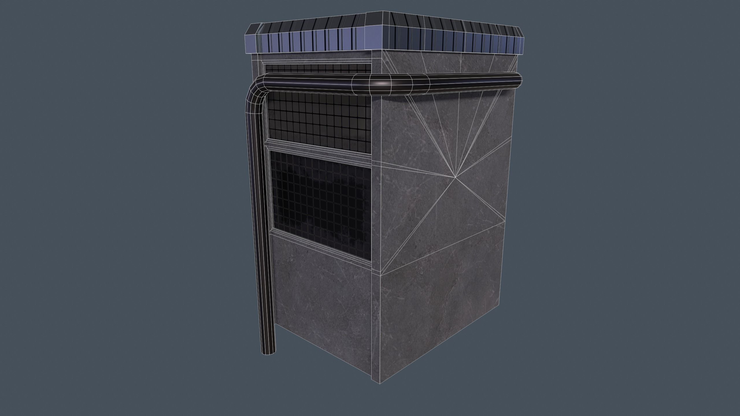 Factory air conditioning unit Low-poly 3D model_8