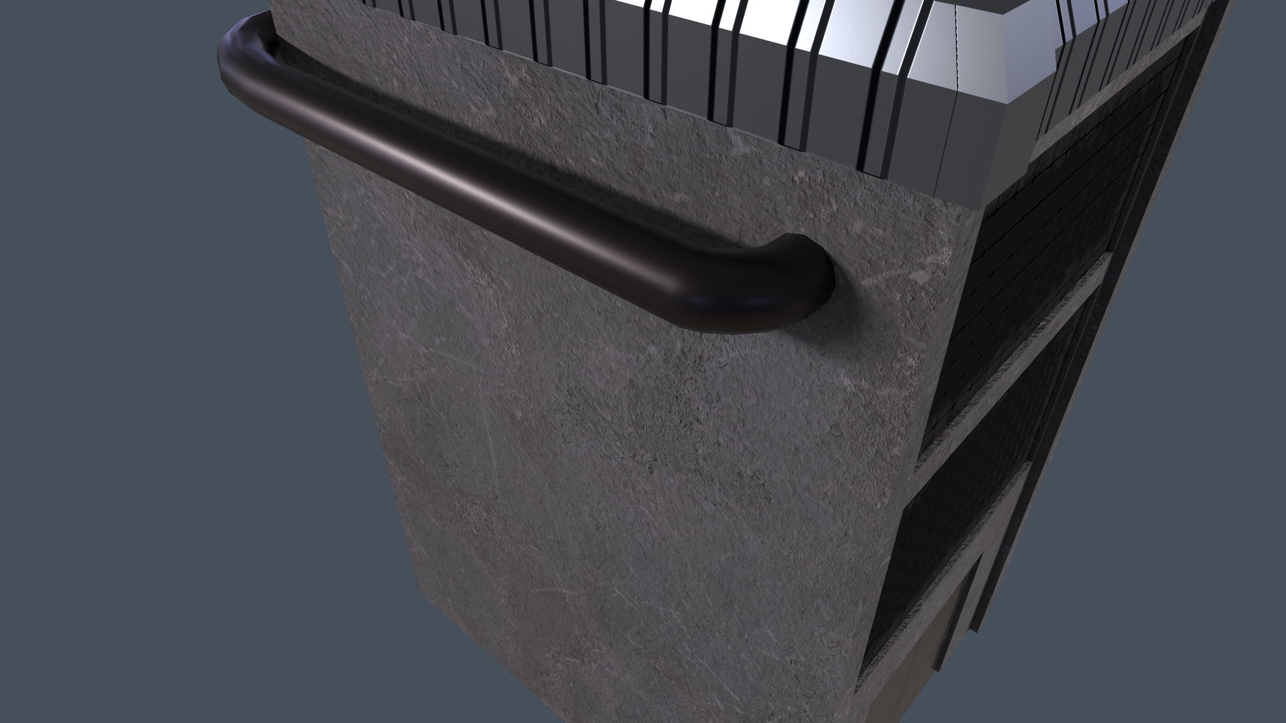 Factory air conditioning unit Low-poly 3D model_11