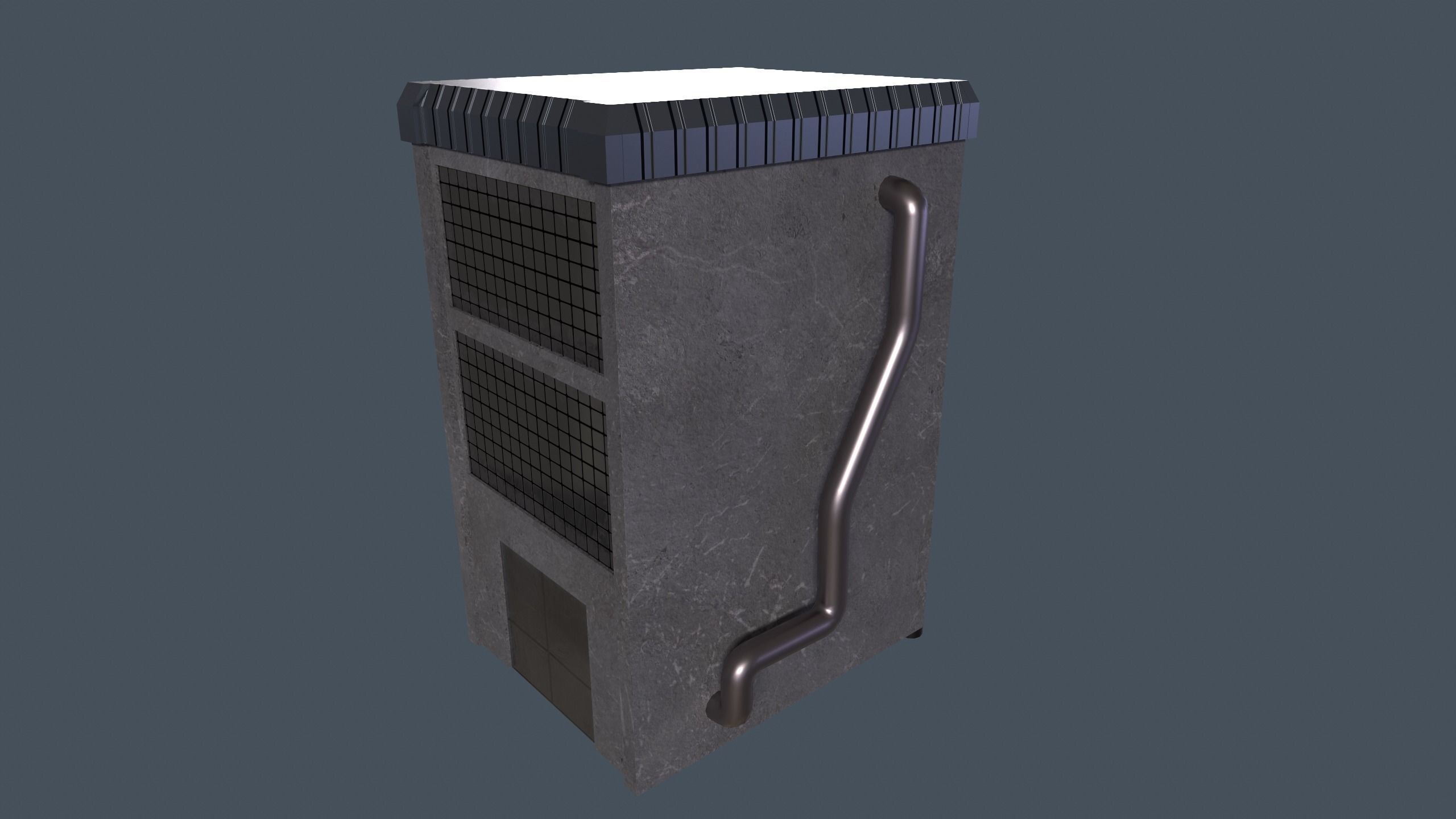 Factory air conditioning unit Low-poly 3D model_3