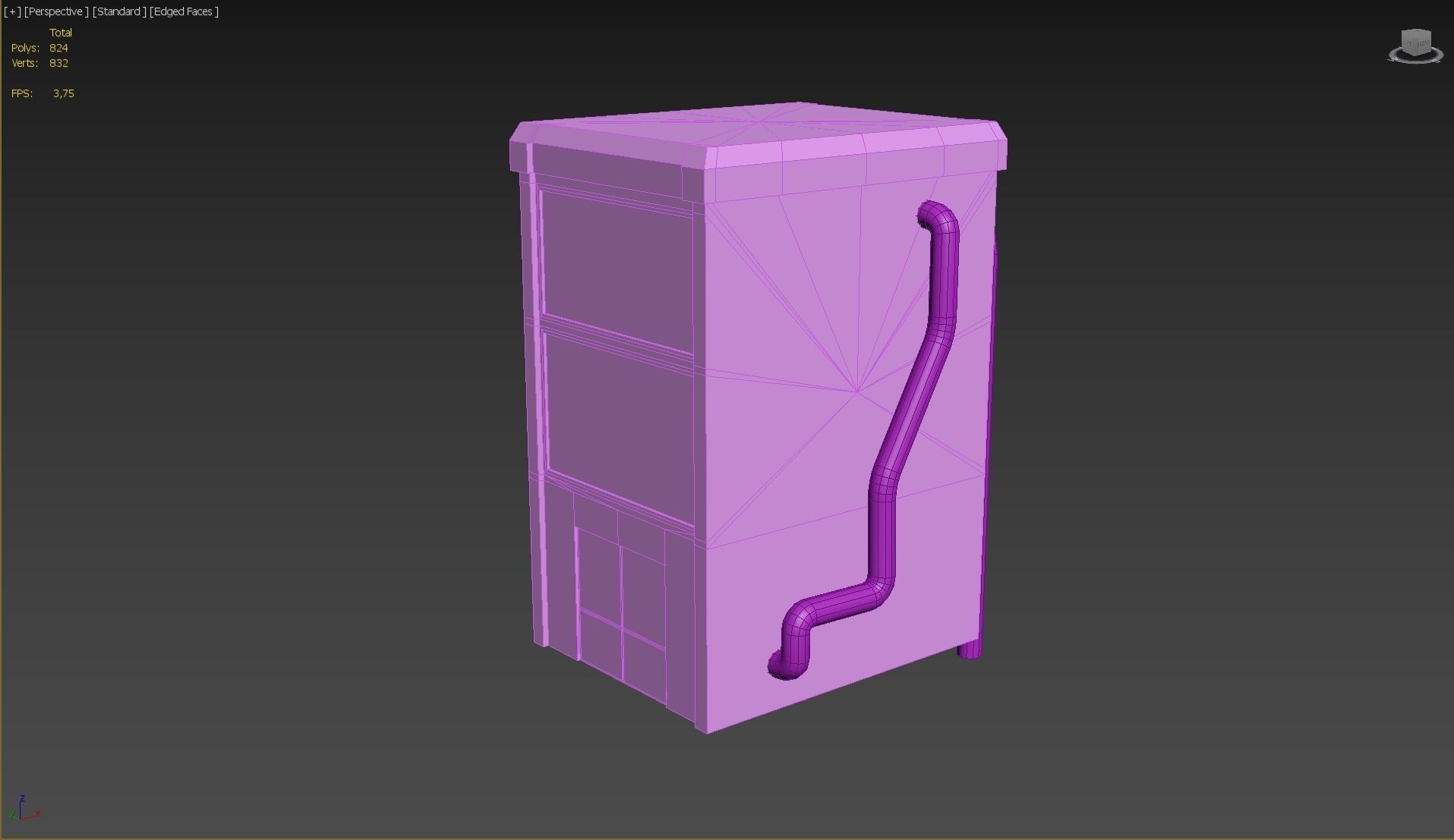 Factory air conditioning unit Low-poly 3D model_13