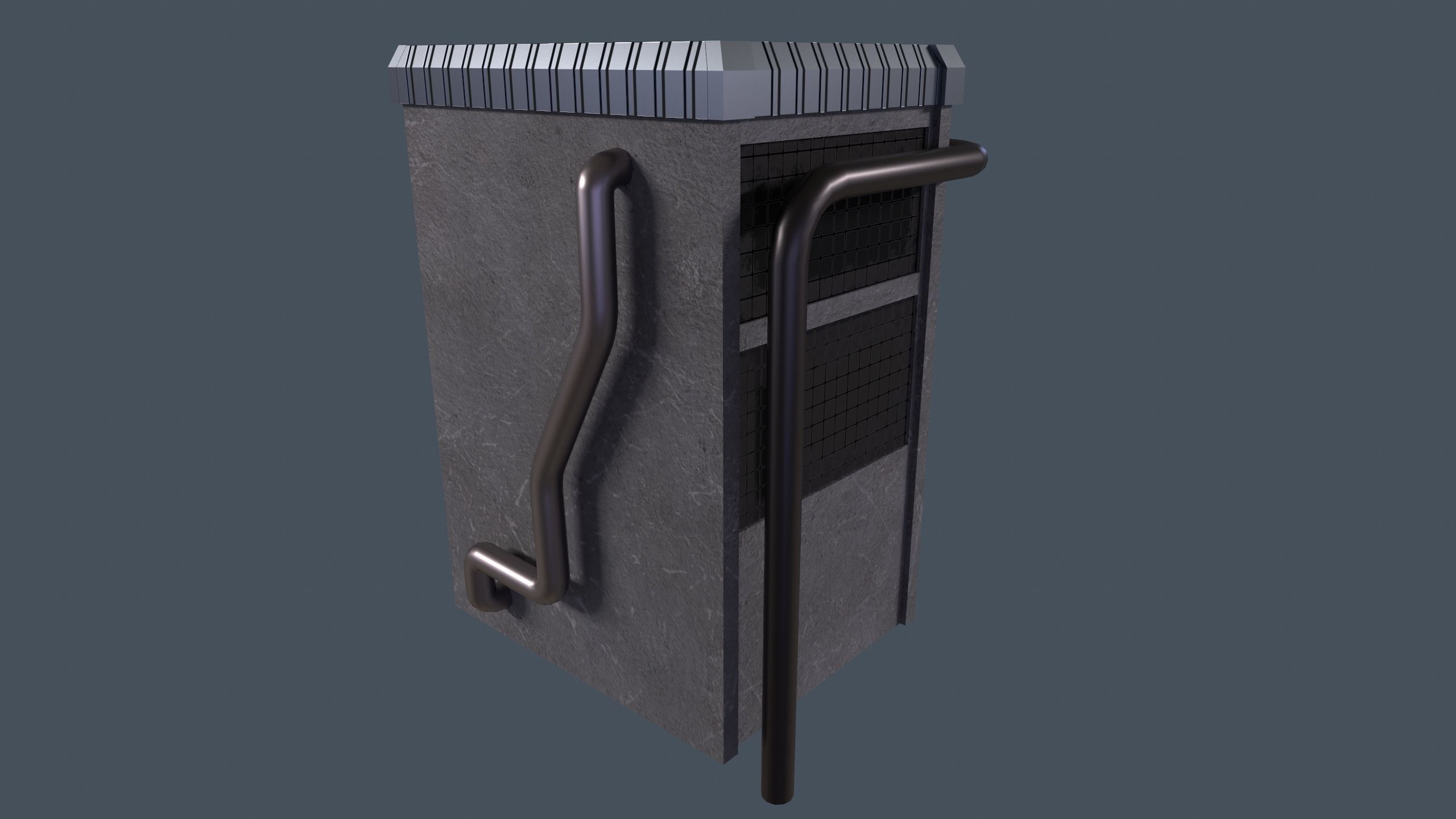 Factory air conditioning unit Low-poly 3D model_5
