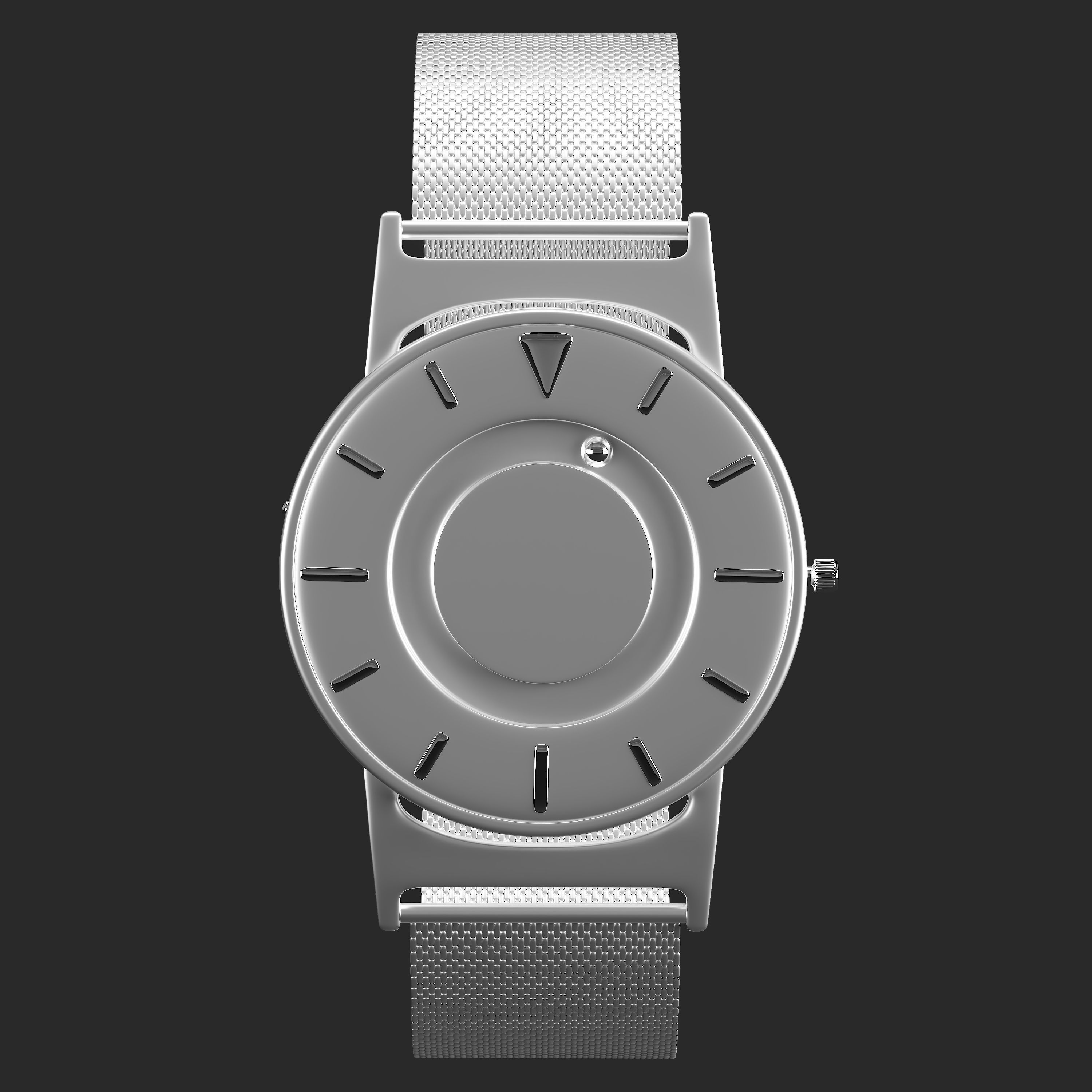 Bradley watch gold silver 3D model_2