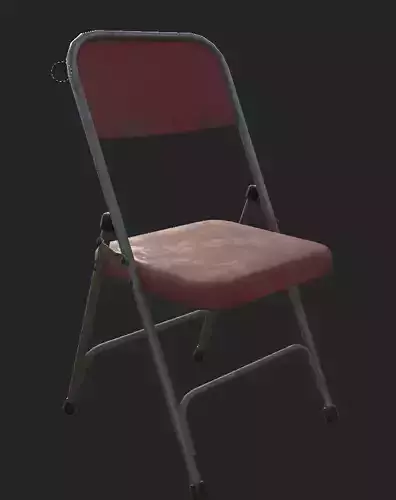 folding chair 3D model Low Poly PBR textures x style of texture