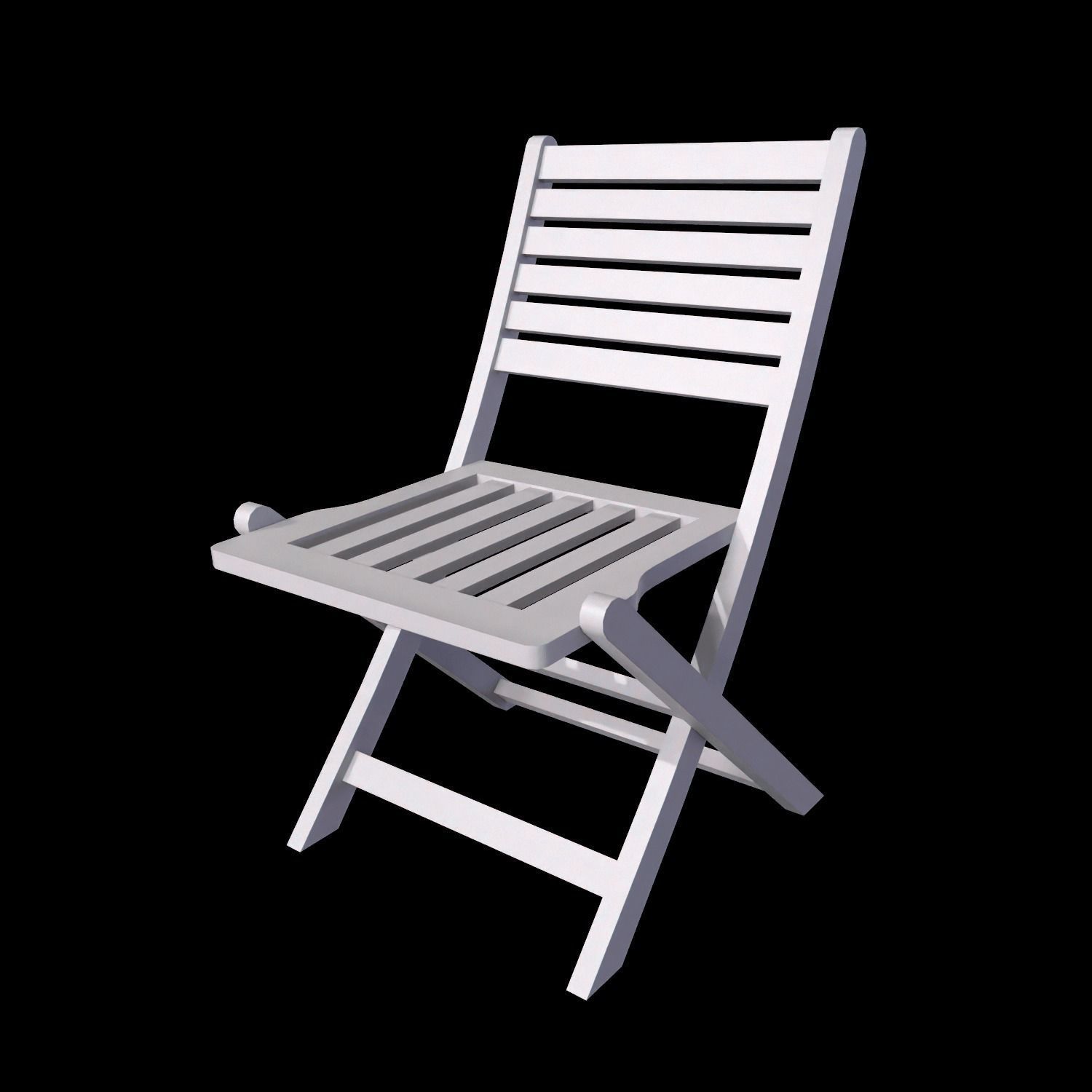 outdor folding chair 3D model Low Poly PBR textures Free low-poly 3D model_1