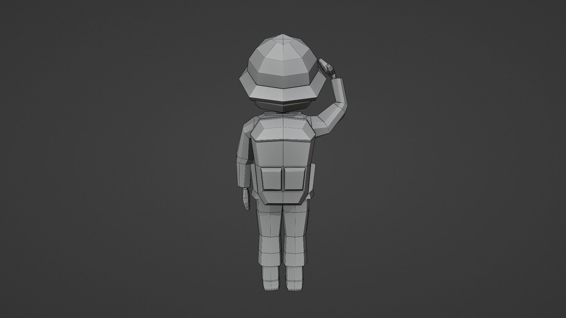 Low Poly Soldier in camouflage 3D print model_9