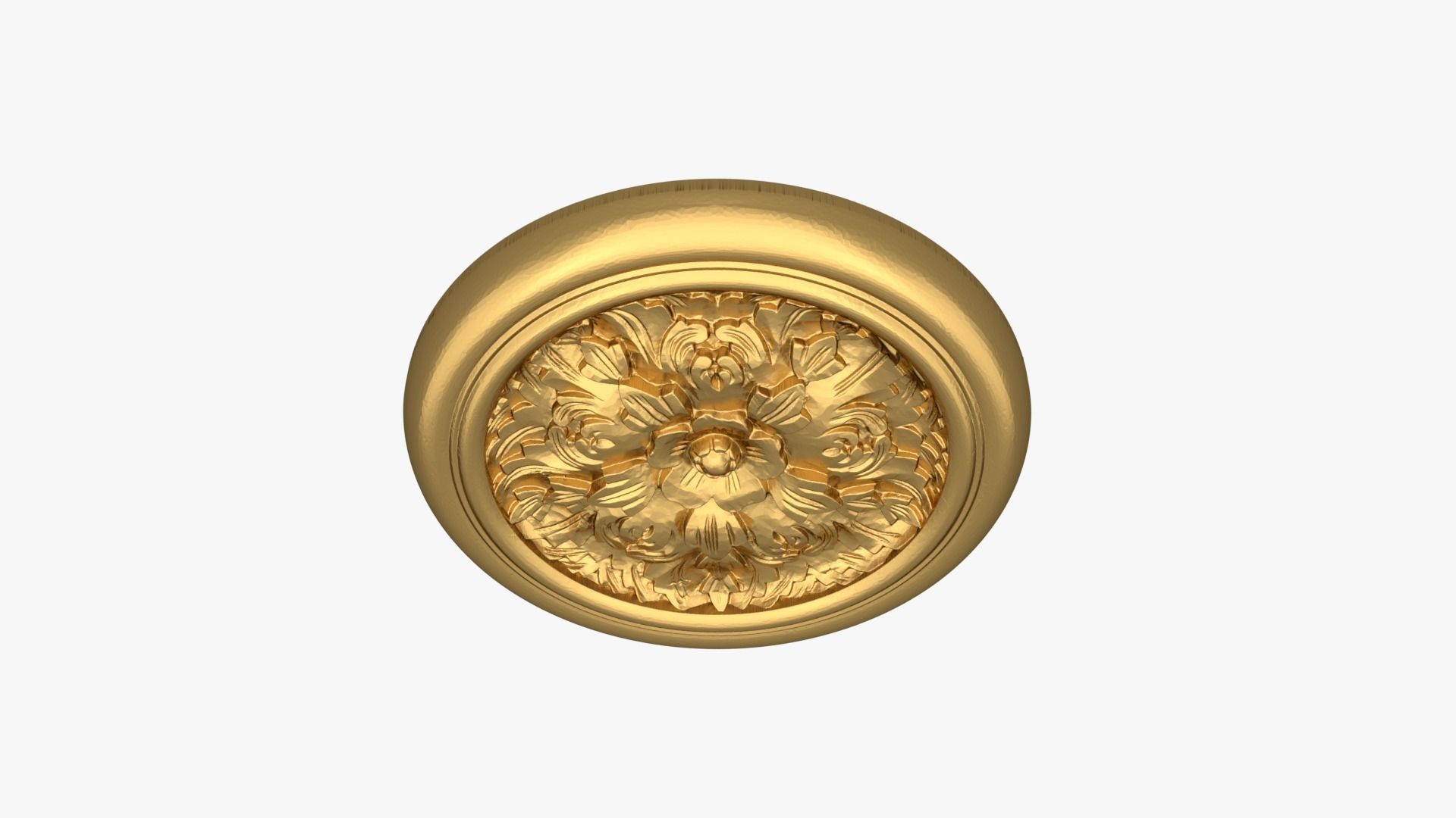 Classic round decor ornament 268 3D model_4