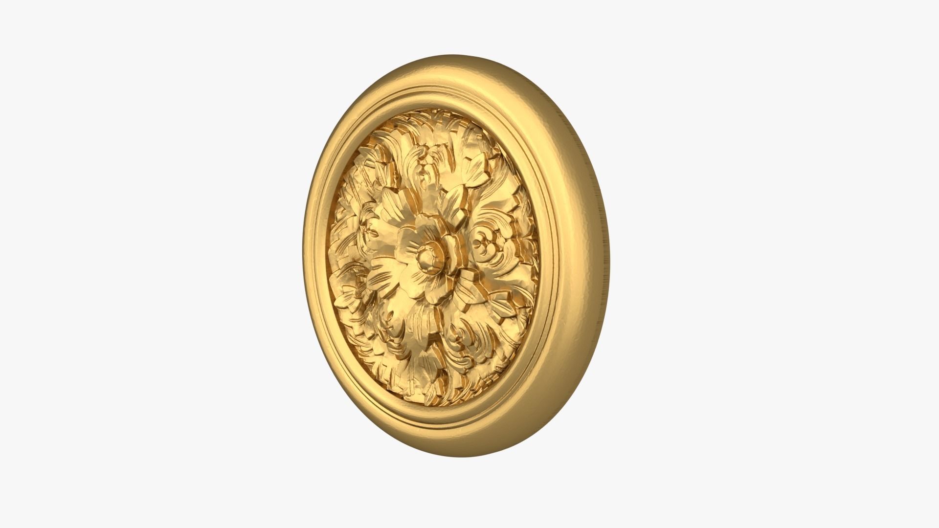 Classic round decor ornament 268 3D model_2