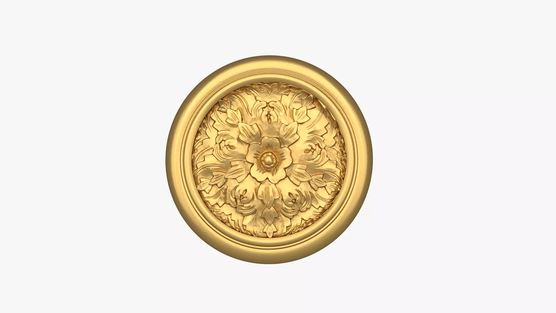 Classic round decor ornament 268 3D model_0