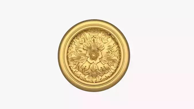 Classic round decor ornament 268 3D model