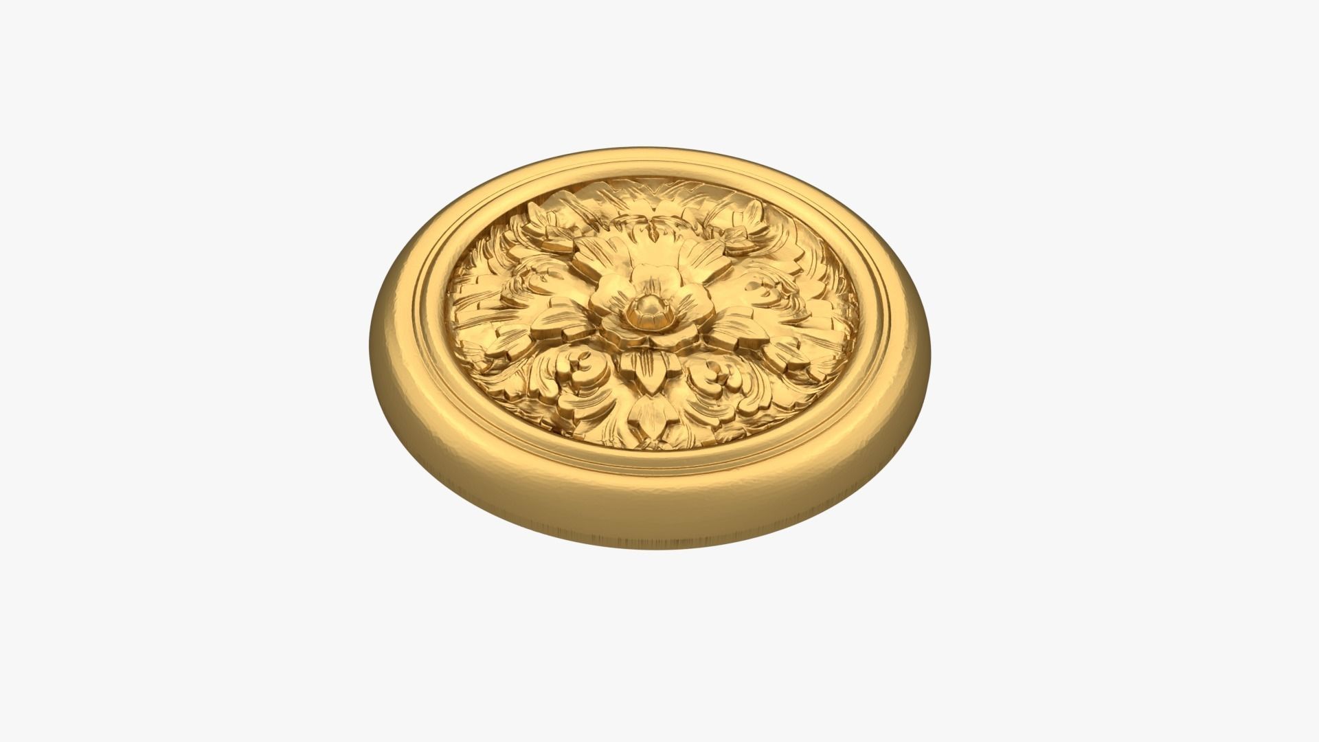 Classic round decor ornament 268 3D model_3