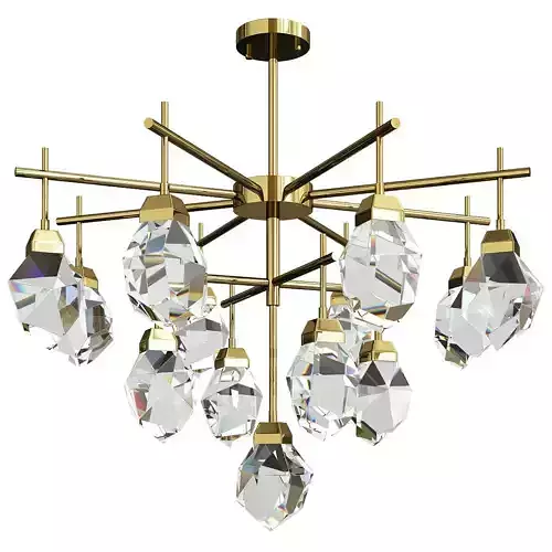CRISTEL B gold chandelier with crystals