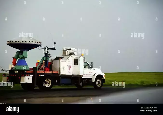 Doppler on wheels radar 2004 made in blender Low-poly 3D model