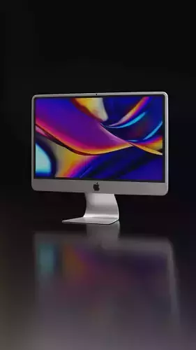 Apple iMac High Low poly 3d model
