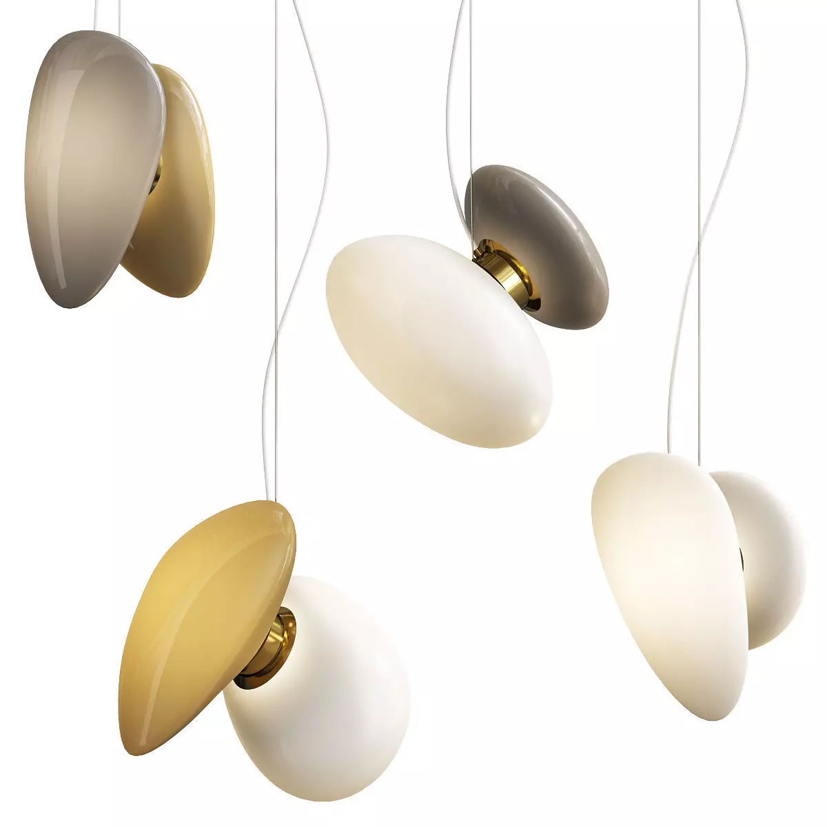 LINDIS pendant lamp balls hanging from ceiling Low-poly 3D model