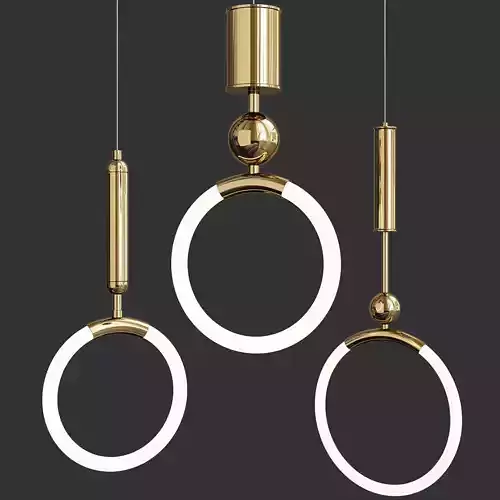 JALMA three gold ring pendant lights