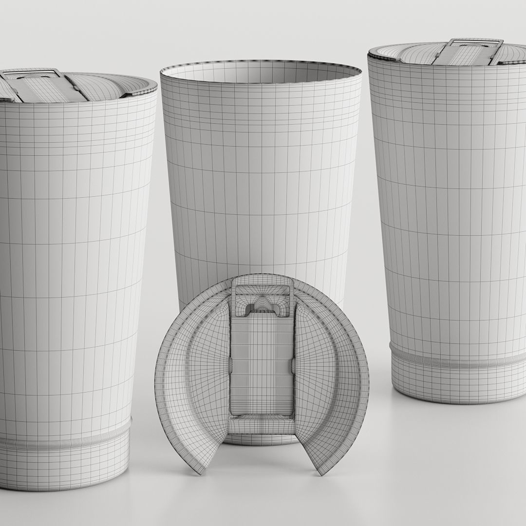 Stanley Beer Pint Cup with cover - opener 3D model_3