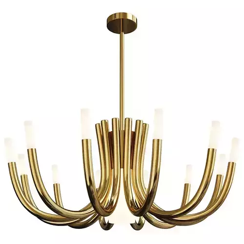 KUTAER modern chandelier in brass