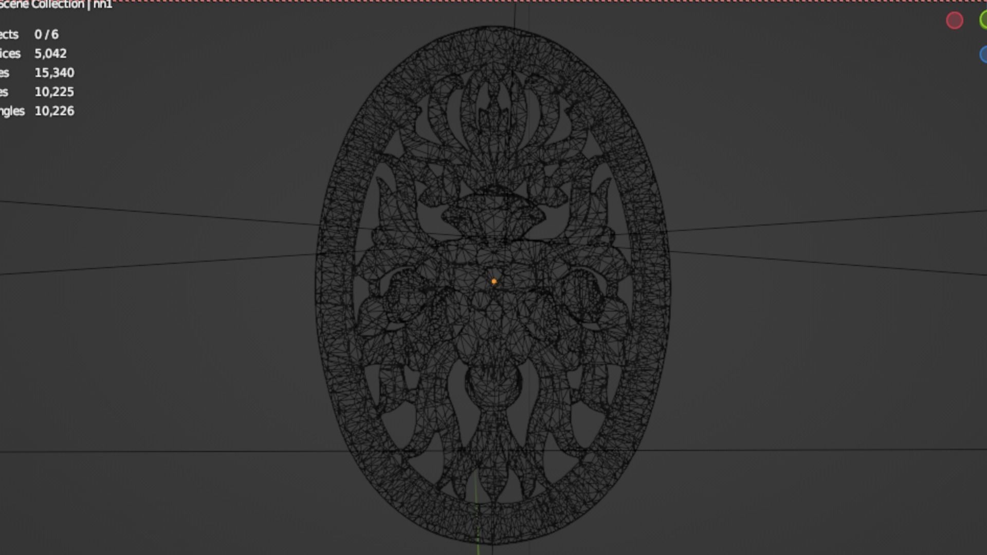 Classic oval decor ornament 268 3D model_5