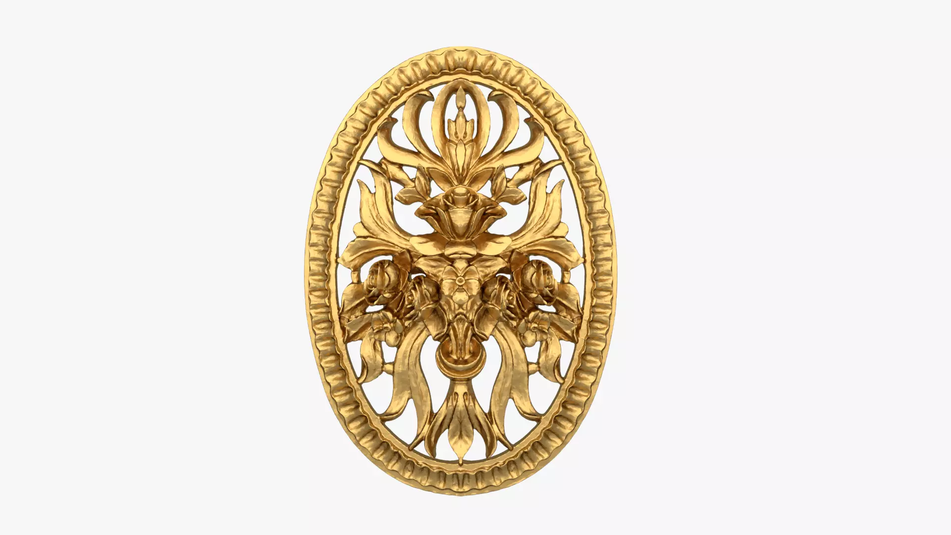 Classic oval decor ornament 268 3D model_0