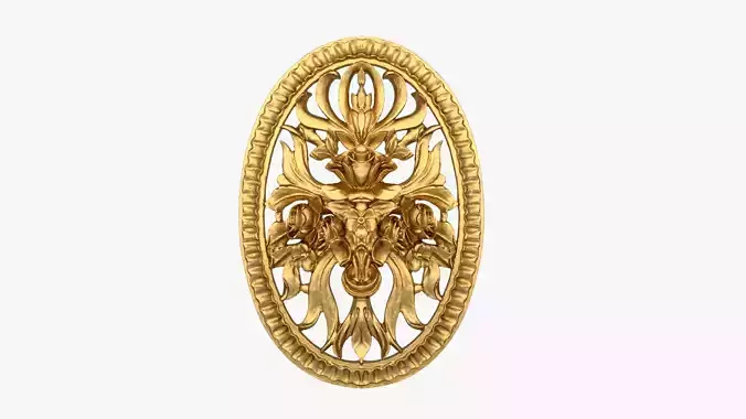 Classic oval decor ornament 268 3D model