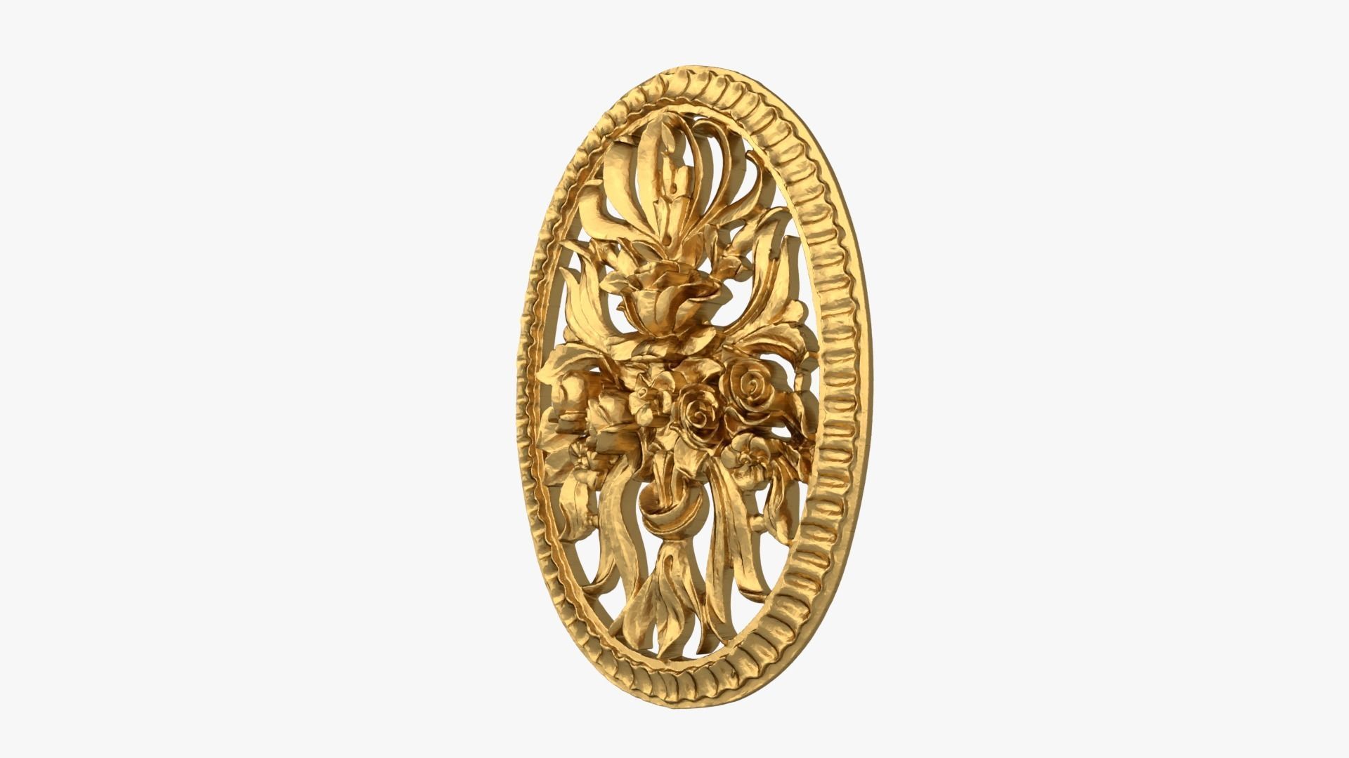 Classic oval decor ornament 268 3D model_2