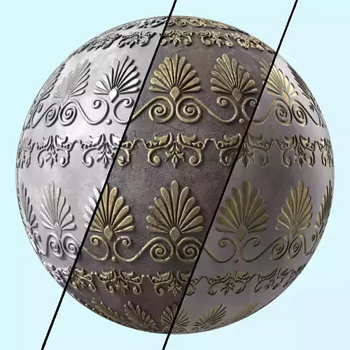 Plaster Materials 5- Ornament Plaster Pbr 4k seamless Sbsar