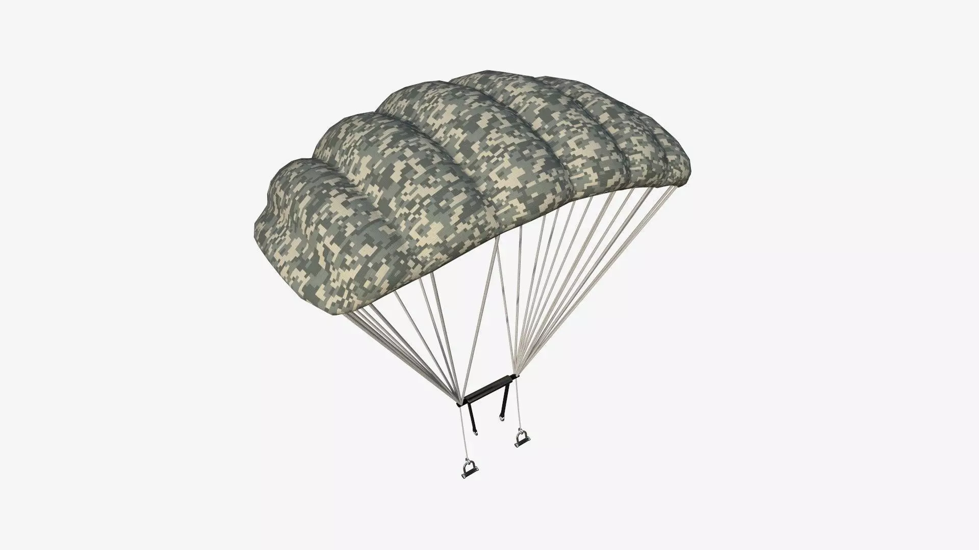 Parachute A07 Digital Camouflage - Character Accessories Design Low-poly 3D model_0