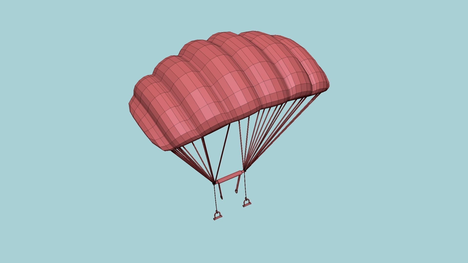 Parachute A07 Digital Camouflage - Character Accessories Design Low-poly 3D model_18