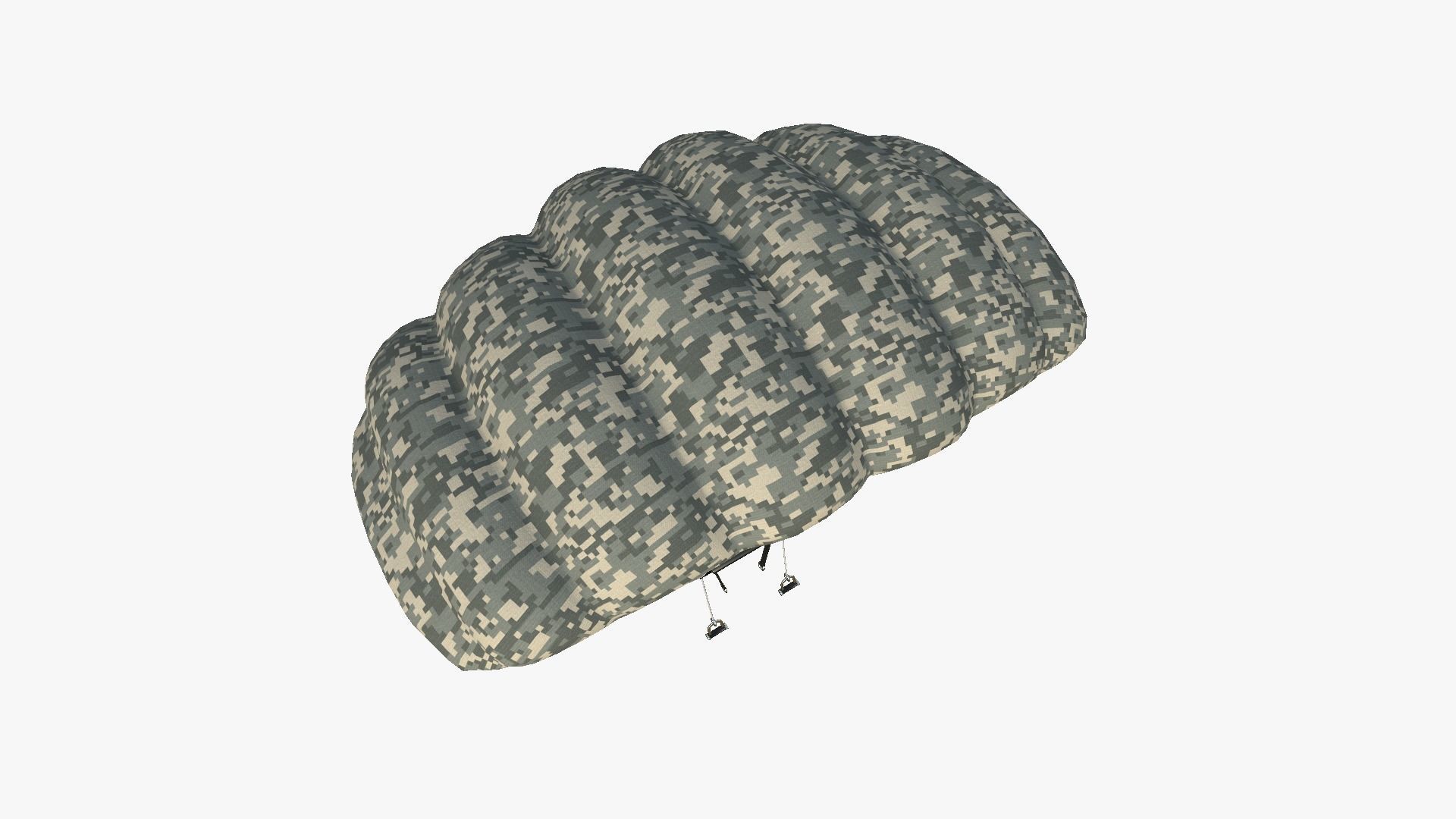 Parachute A07 Digital Camouflage - Character Accessories Design Low-poly 3D model_1