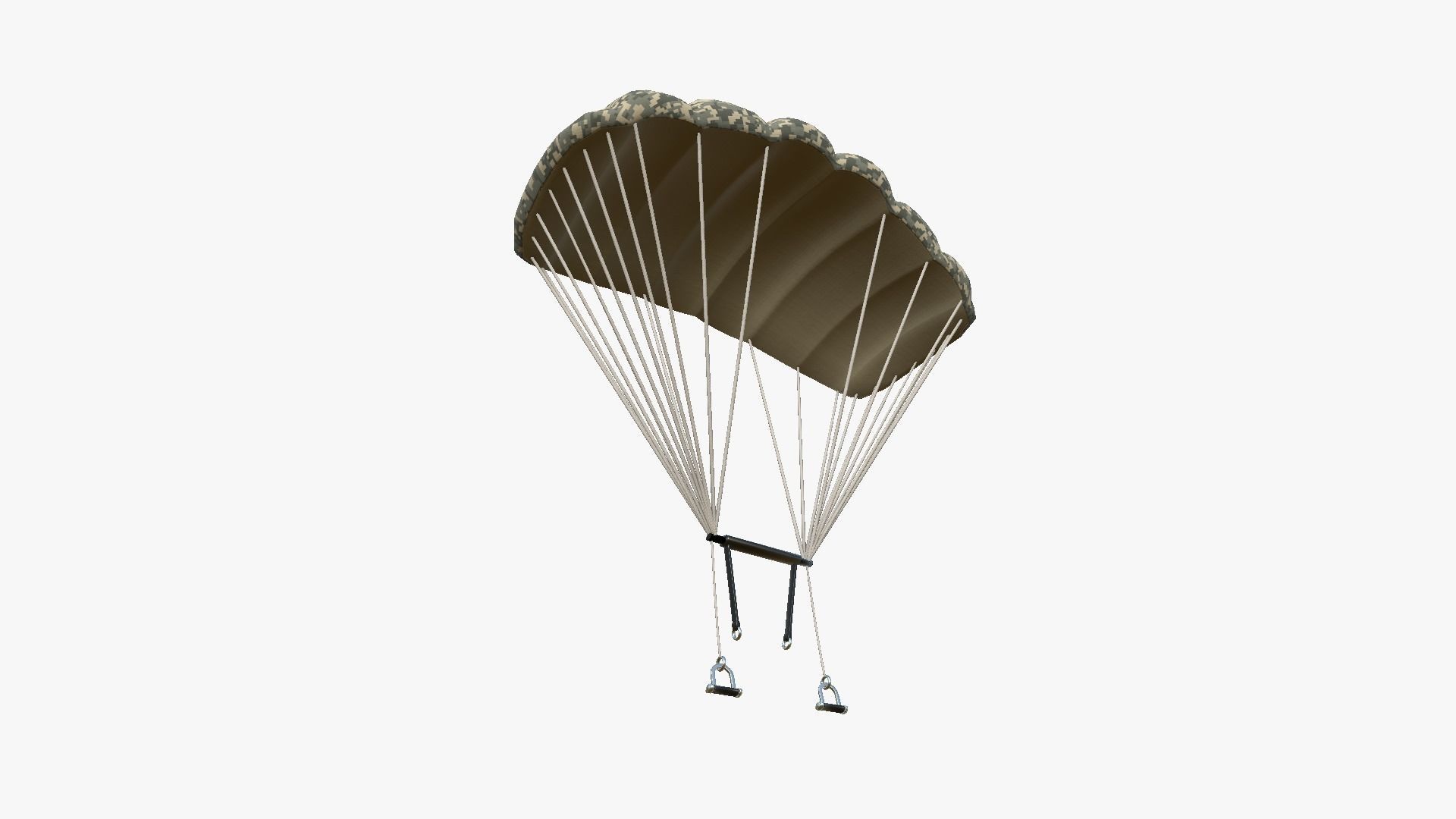 Parachute A07 Digital Camouflage - Character Accessories Design Low-poly 3D model_4