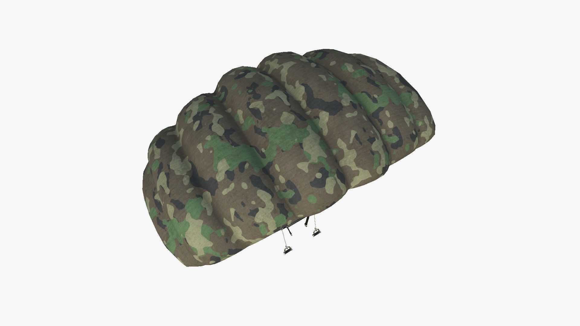 Parachute A11 Forest Camouflage - Character Accessories Design Low-poly 3D model_1