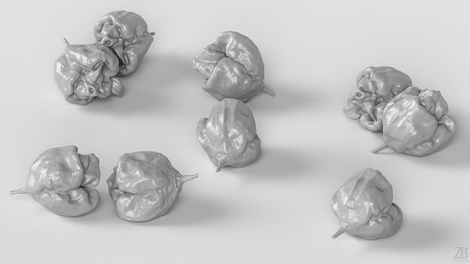 Carolina Reaper 3D model 4