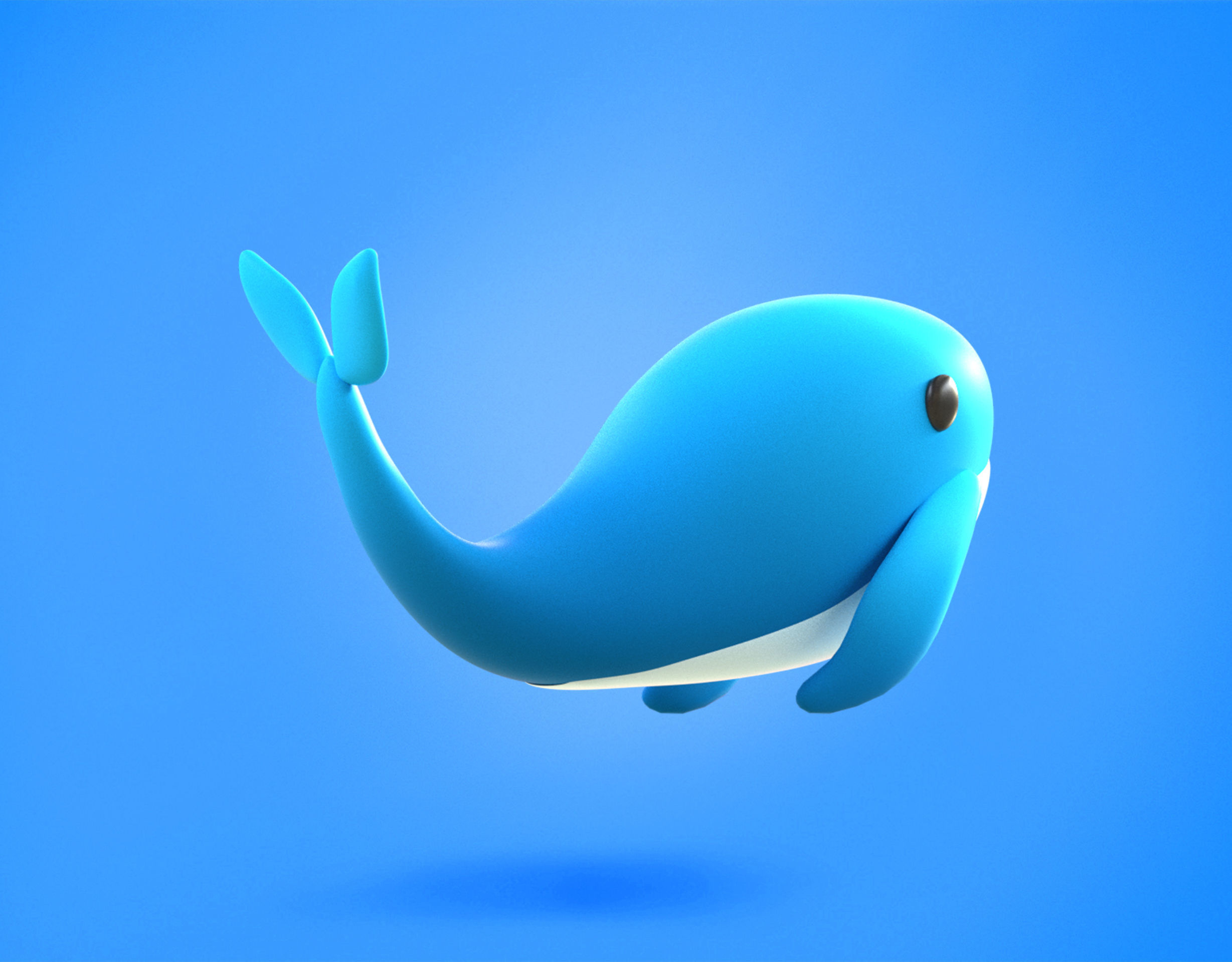 Whale Emoji new Animated Low-poly 3D model_12
