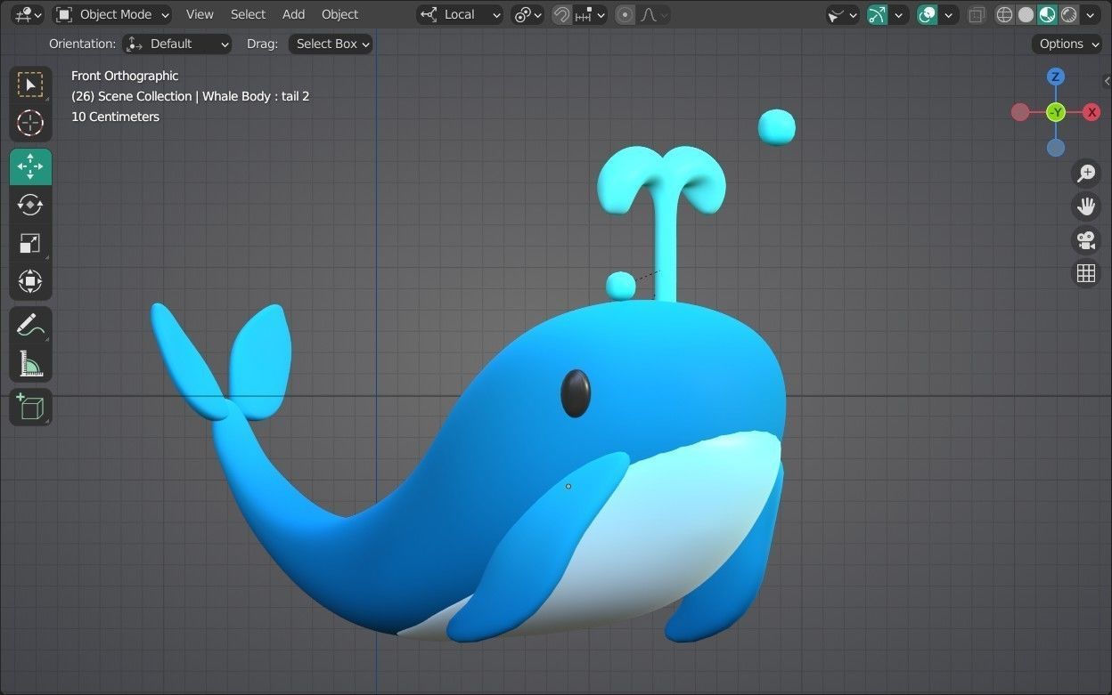Whale Emoji new Animated Low-poly 3D model_15