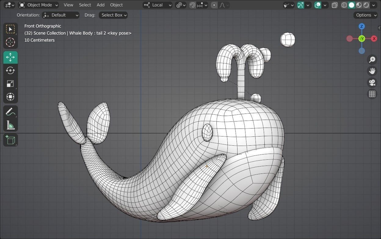 Whale Emoji new Animated Low-poly 3D model_17