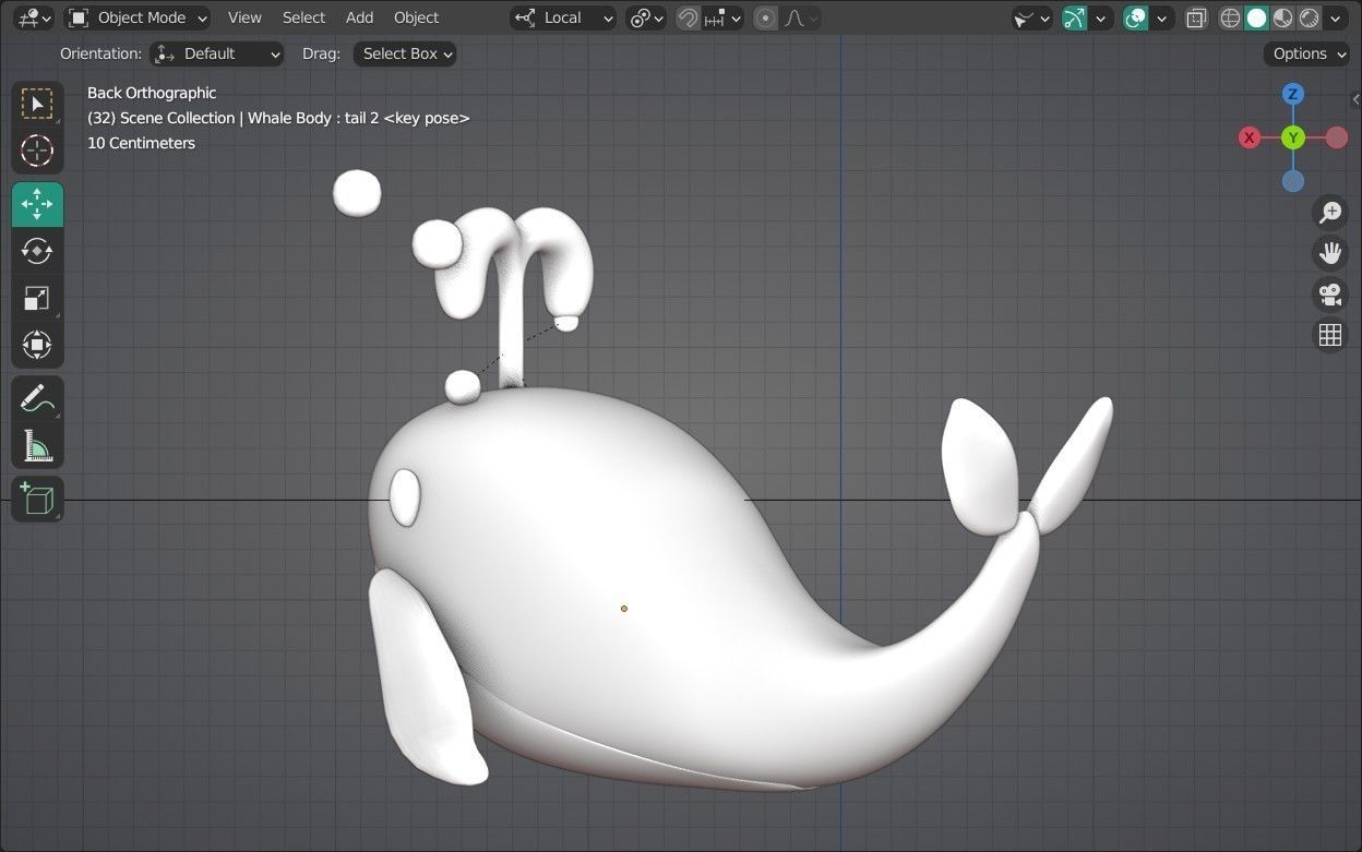 Whale Emoji new Animated Low-poly 3D model_16