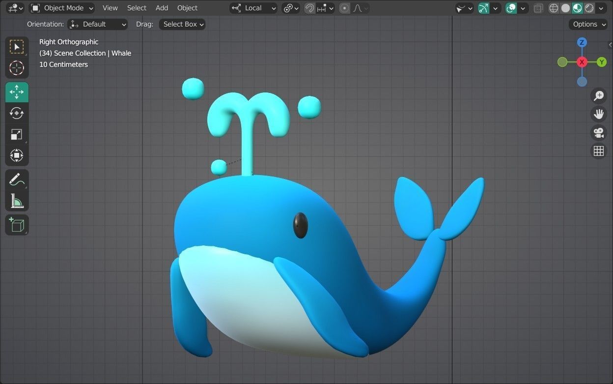 Whale Emoji new Animated Low-poly 3D model_13
