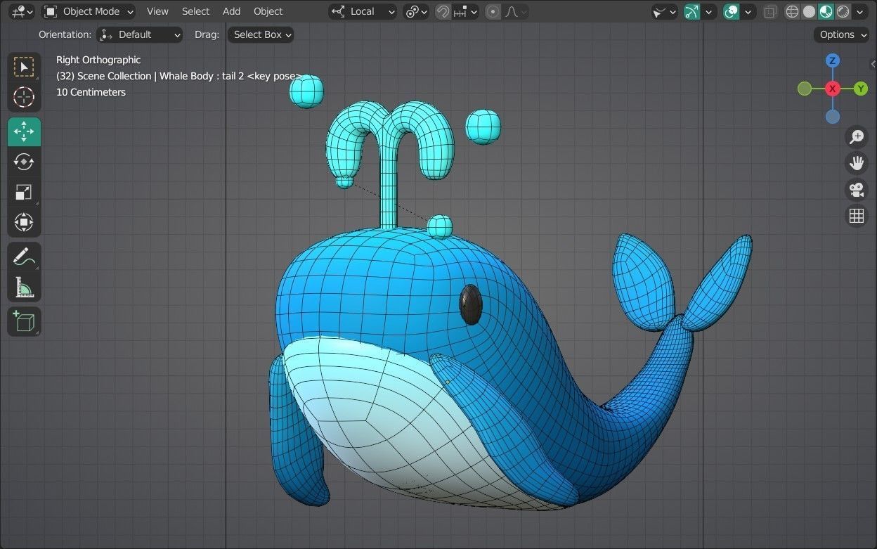 Whale Emoji new Animated Low-poly 3D model_18