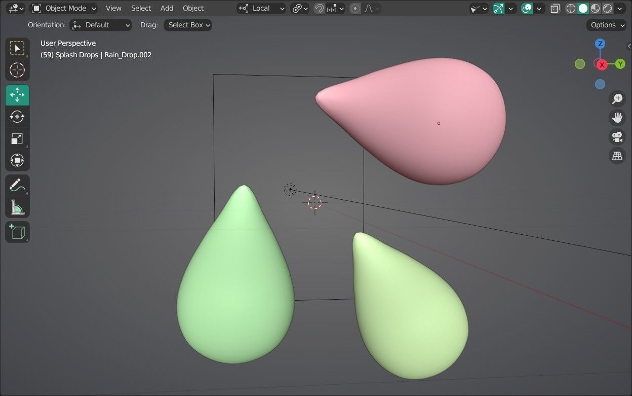 Splash Drops Emoji new Animated Low-poly 3D model_11