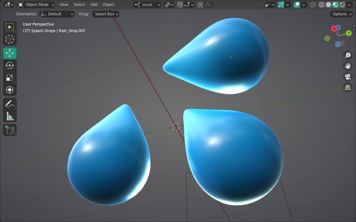 Splash Drops Emoji new Animated Low-poly 3D model_9