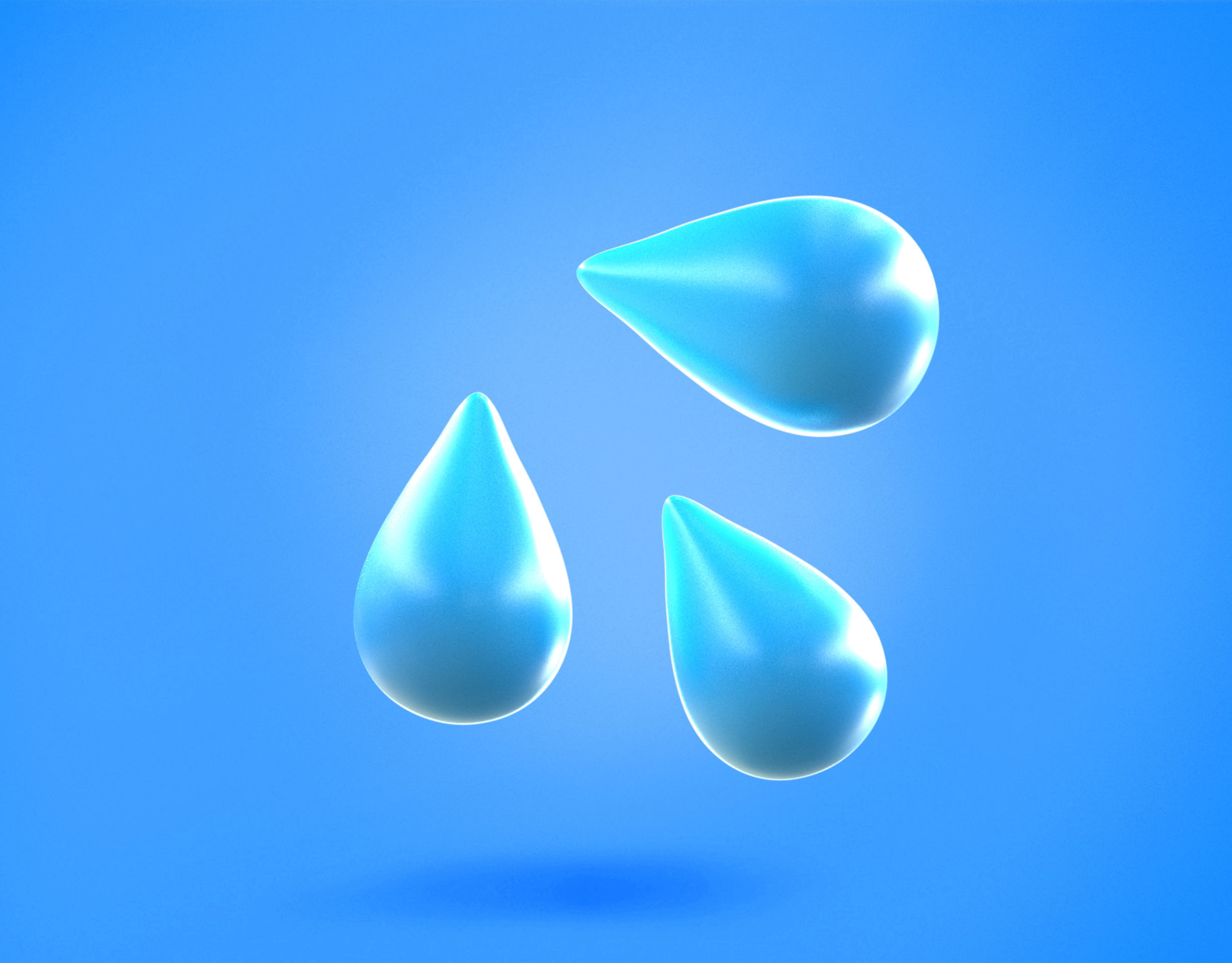 Splash Drops Emoji new Animated Low-poly 3D model_5