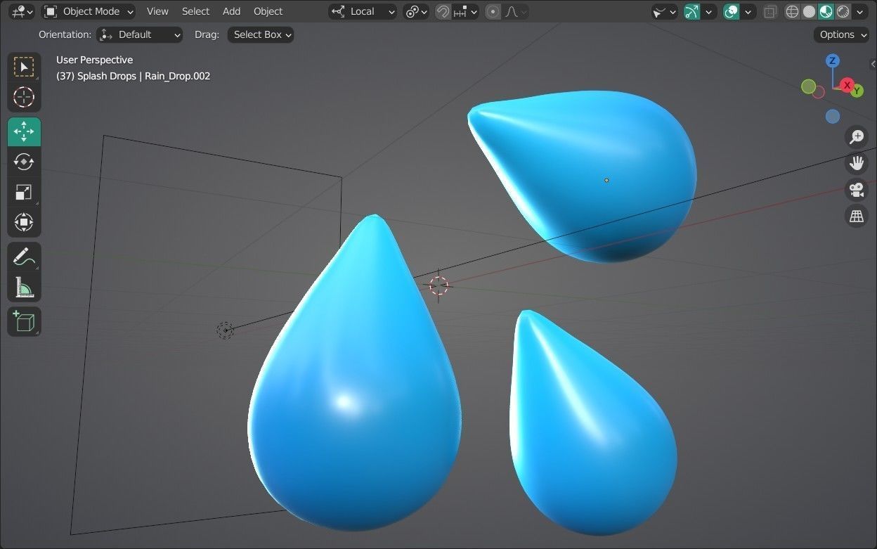 Splash Drops Emoji new Animated Low-poly 3D model_17