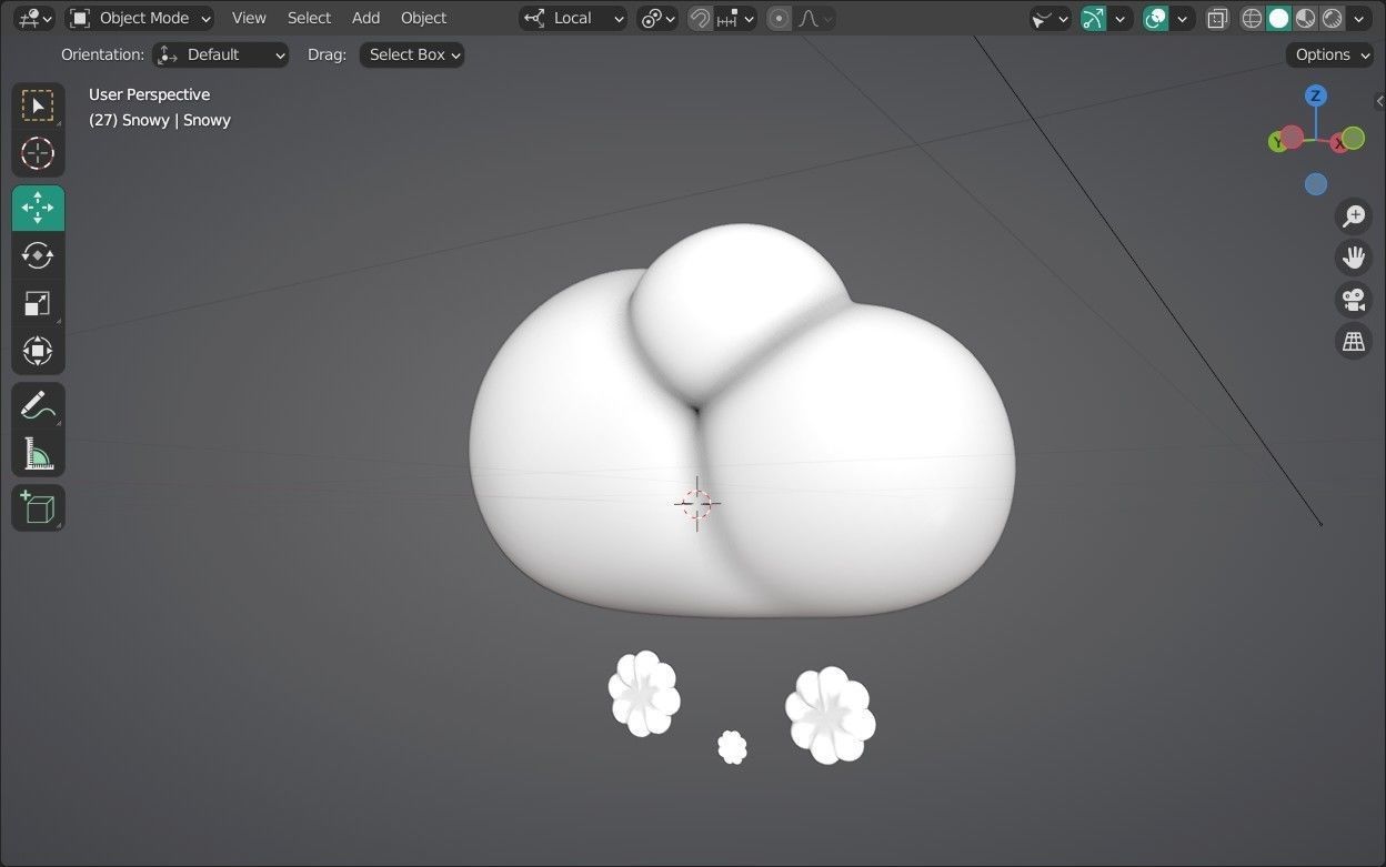 Snowy Emoji new Animated Low-poly 3D model_10