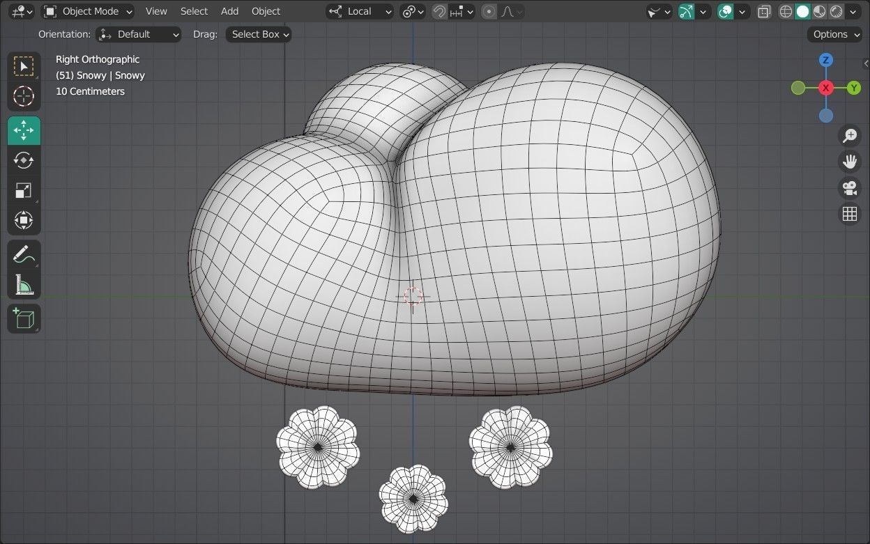 Snowy Emoji new Animated Low-poly 3D model_13