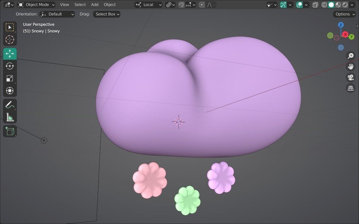 Snowy Emoji new Animated Low-poly 3D model_12