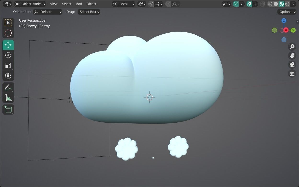 Snowy Emoji new Animated Low-poly 3D model_16