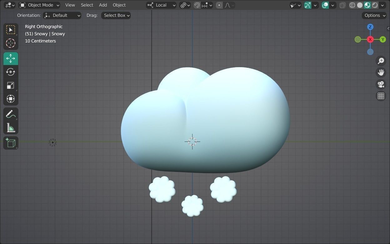 Snowy Emoji new Animated Low-poly 3D model_11