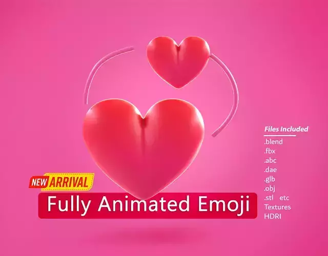 Revolving Hearts Emoji new Animated